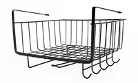Функционална поставка Shelf Saver за шкафове, елегантен черен дизайн, оптимизация на пространството, устойчиво ковано желязо, онлайн покупки | Поръчай от MamaHacker.bg