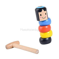 MagicBuddy интерактивна дървена детска играчка с чукче за игра, развиваща моторика, въображение и забавление за деца.