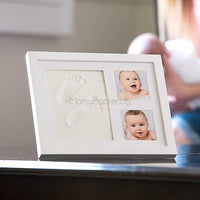 Уникална Рамка BabyTouch с печат за бебе и две снимки; идеален подарък за спомени; ниски цени онлайн; красив аксесоар за дом; персонализирано съхранение.