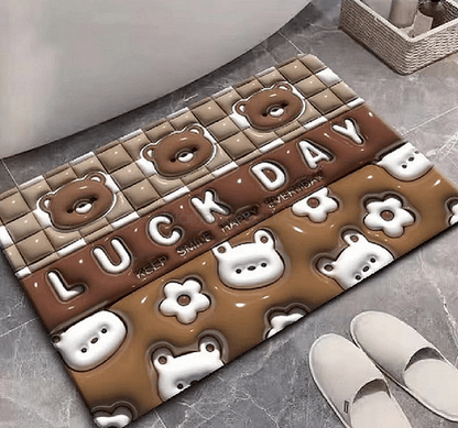 3D абсорбираща подложка DryWave Mat с уютен дизайн, подходяща за баня | Поръчай от MamaHacker.bg