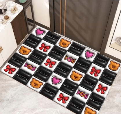 3D подложка с анимиран дизайн, абсорбираща и стилна, идеална за баня. Удобен и функционален аксесоар за дома.