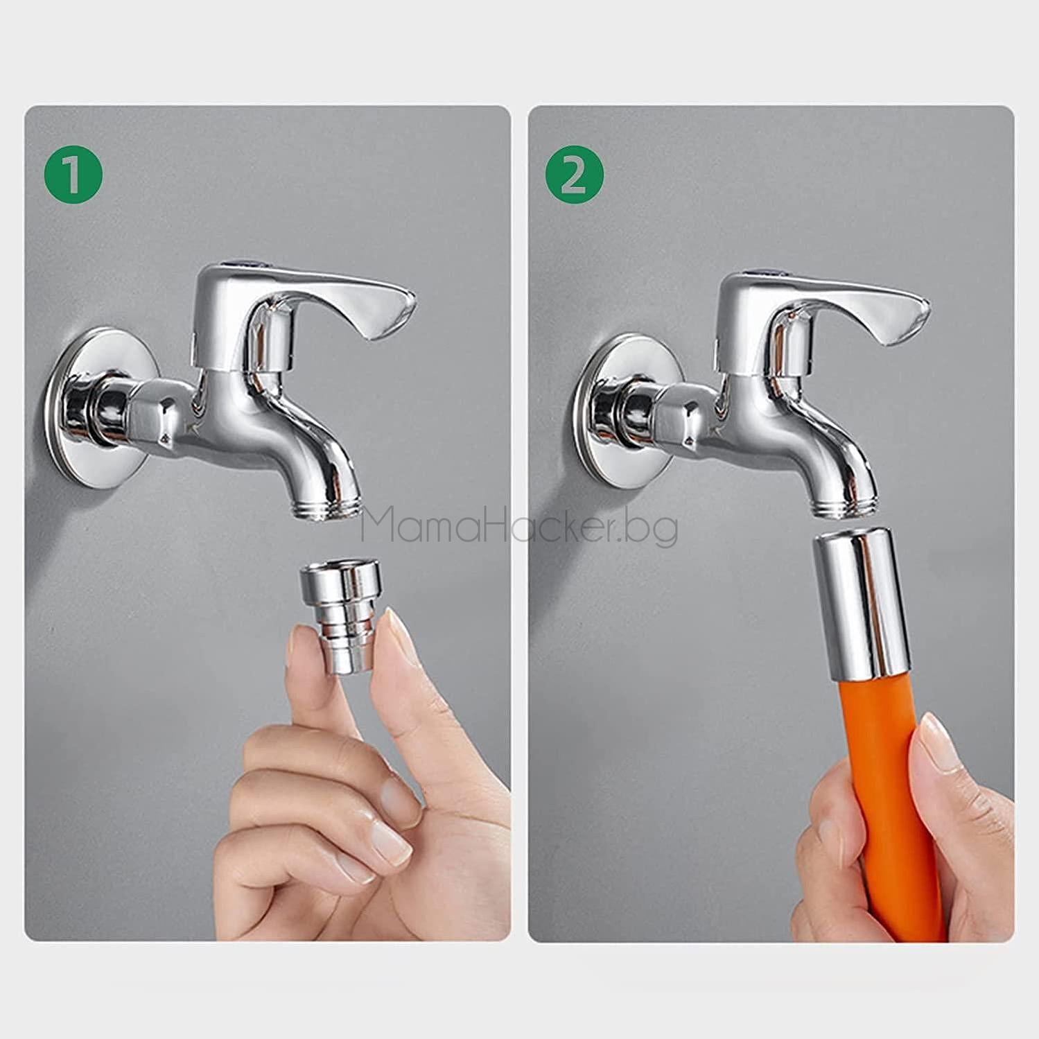 AquaTwist удължител за кранове - инсталация на кран с 360-градусова гъвкавост, кухненски аксесоари, удобство, практични решения.