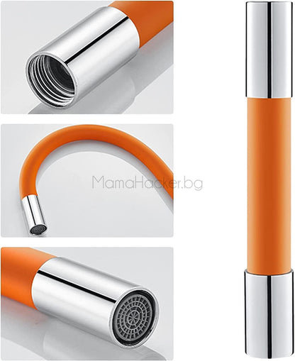 AquaTwist удължител за кранове с новаторски дизайн, 360-градусова гъвкавост, практичен, безопасен за деца, издръжлив.