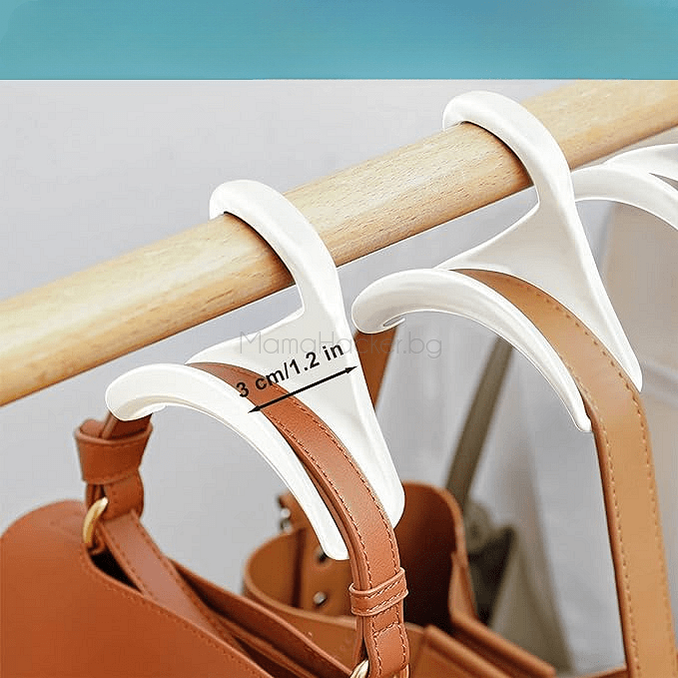 BagHooks закачалки за чанти - стилно и удобно решение за организиране, безопасност на чантата, функционални аксесоари за дома.