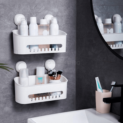 Стилен органайзер за баня LuxeHold Basket с козметика и аксесоари, идеален за пестене на място и организация | Поръчай от MamaHacker.bg