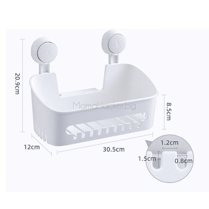 Баня Поставка LuxeHold Basket - Стилен органайзер, идеален за съхранение, аксесоари за баня, удобен, водоустойчив.