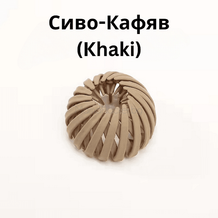 BunFixers щипка за коса сиво-кафява (Khaki) от MamaHacker, аксесоар за прическа, стилна и удобна щипка, ежедневна употреба