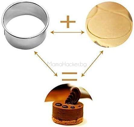 CakeCircles - комплект 12 части за тестени изделия, кухненски аксесоари, прецизно изрязване, сладкиши, удобни помощници.
