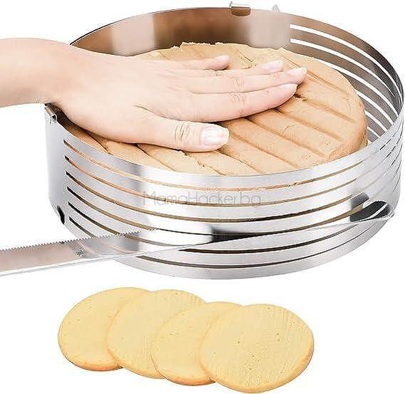 CakeLayer Pro - Регулируема резачка за торта за равни слоеве, кухненски аксесоар за лесно рязане на торти и сладкиши.