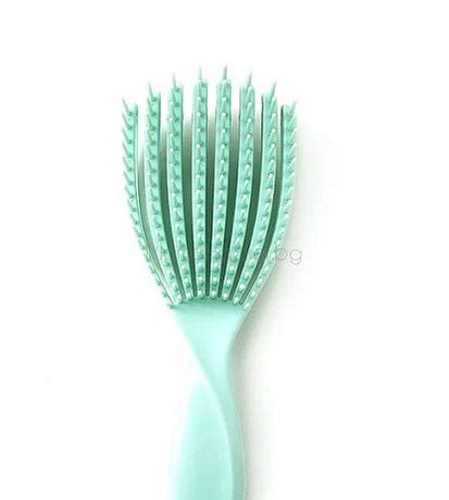 Четка за коса LuxeComb в ментова зеленина, идеална за всеки тип коса, стилен и функционален гребен | Поръчай от MamaHacker.bg