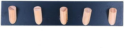 ClothMate - Железен рафт с 5 куки за организация, стилен аксесоар за дома, компактно съхранение, функционални решения, модерни кухненски аксесоари.