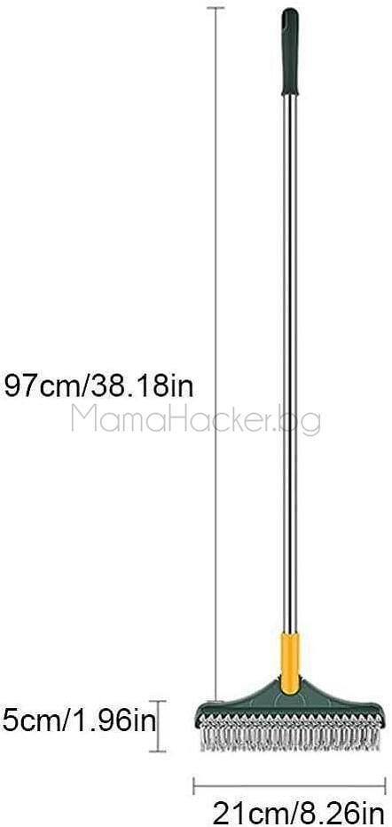 Ъглова четка CornerCleaner - 3 в 1, дължина 97 см, лесно почистване на ъгли, кухненски аксесоари, практични решения, евтини цени.