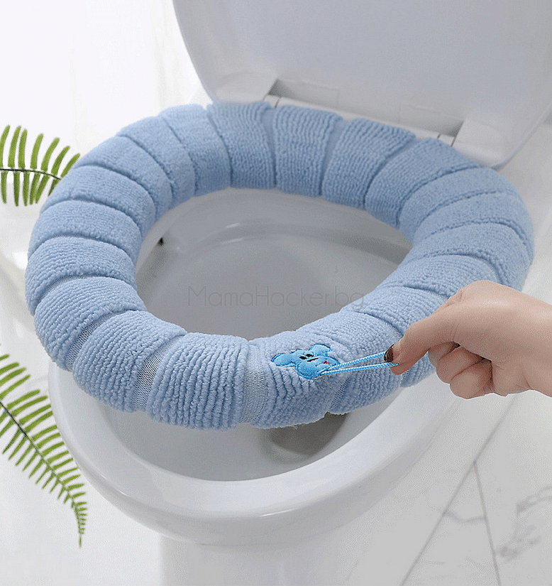 CozySeat – Мека подложка за тоалетна седалка, удобна и хигиенична, с 100% полиестер, за уют и елегантност | Поръчай от MamaHacker.bg