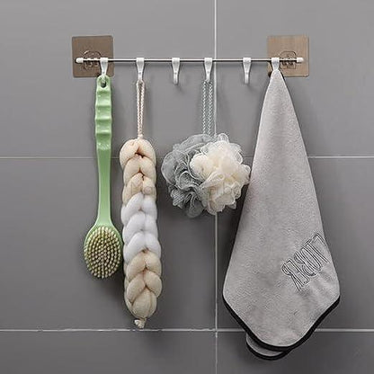 Държач за прибори ToolHanger с аксесоари за баня: четка, гъба и кърпа - идеален за организация и чистота | Поръчай от MamaHacker.bg