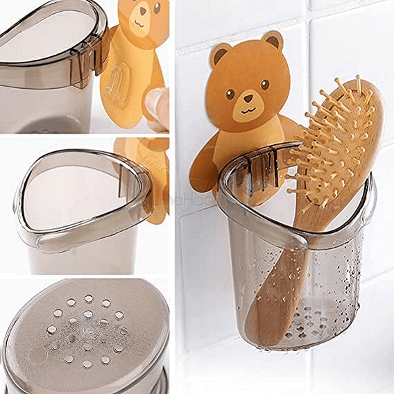Поставка TeddyStand за четка с дизайн на меченце, идеална за организация на банята, декоративни аксесоари и удобно съхранение