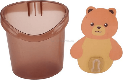 Поставка TeddyStand за четка за зъби, елегантен органайзер, компактен дизайн, аксесоари за баня, практични решения