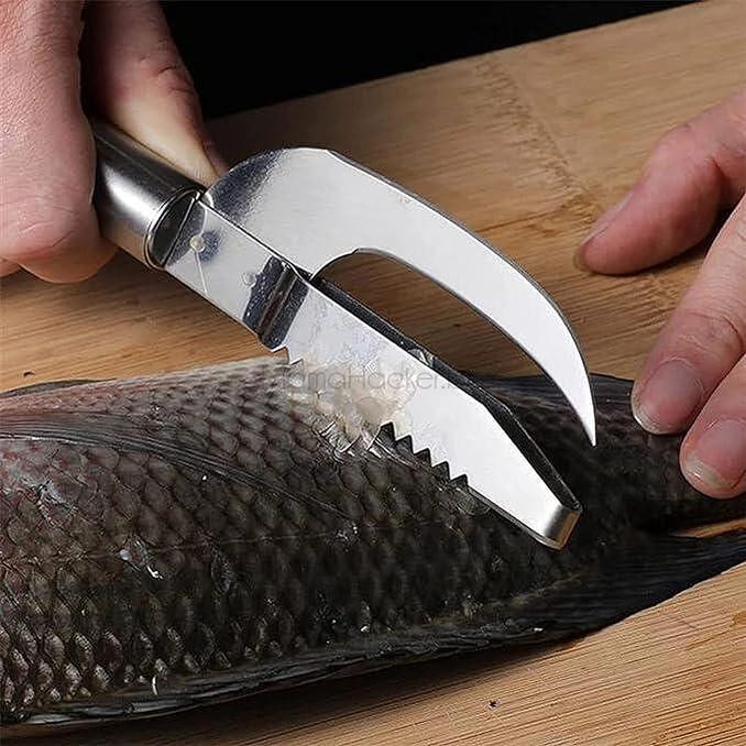 FishScale Master 3 в 1 иновативен уред за рибни люспи, лесно почистване, кухненски аксесоари, бързи доставки, ниски цени