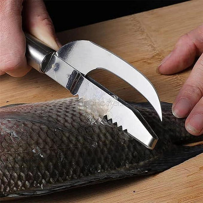 FishScale Master 3 в 1 иновативен уред за рибни люспи, лесно почистване, кухненски аксесоари, бързи доставки, ниски цени