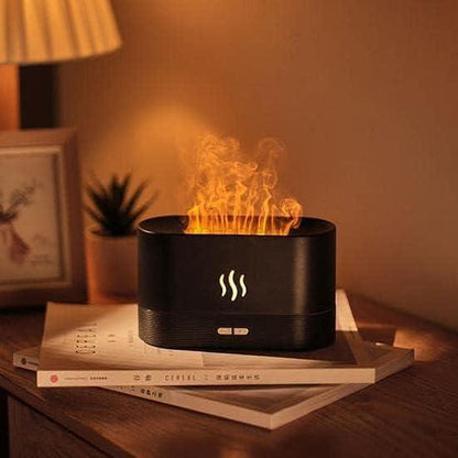 FlameMist дифузер за етерични масла, уютна ароматерапия, стилен интериор, ефективно освежаване на въздуха, бърза доставка | Поръчай от MamaHacker.bg