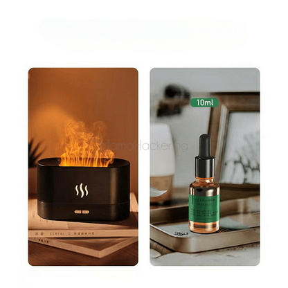 FlameMist дифузер за етерични масла, ароматерапия за уют, стилен дизайн, 180 мл, натурални масла | Поръчай от MamaHacker.bg.