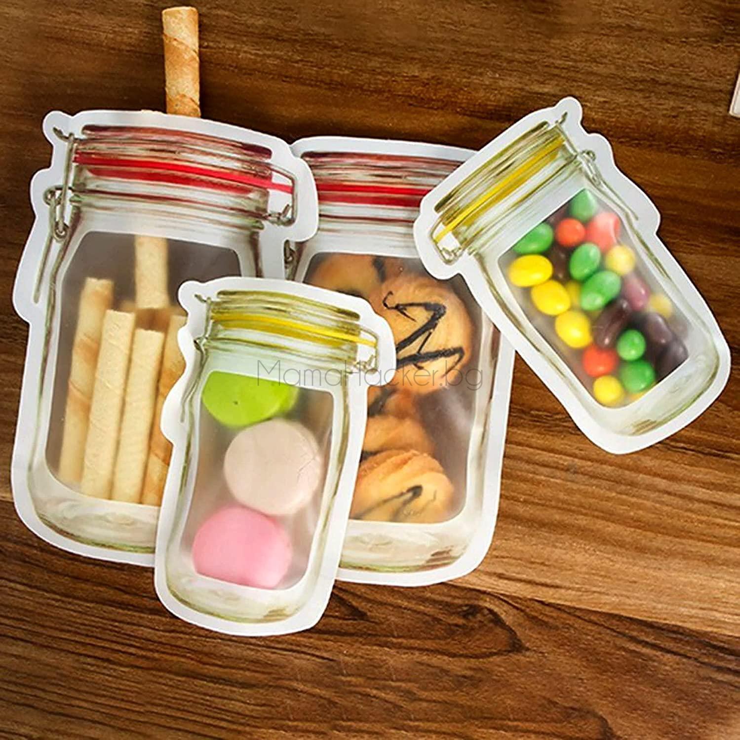 Flexi силиконови буркани за храни, комплект от 4, съхранение на храни, евтини кухненски аксесоари, организация на кухнята