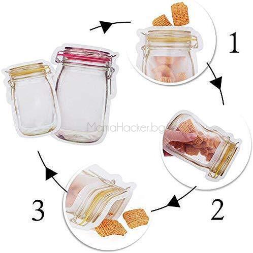 Flexi комплект от 4 броя силиконови буркани за храни, практични, многофункционални, стилни и екологични контейнери за съхранение.