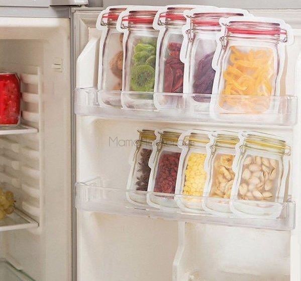 Flexi комплект от 4 силиконови буркани за храни в хладилник, съхранение на храна, организиране, кухненски аксесоари, практични решения | Поръчай от MamaHacker.bg