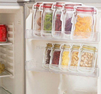 Flexi комплект от 4 силиконови буркани за храни в хладилник, съхранение на храна, организиране, кухненски аксесоари, практични решения | Поръчай от MamaHacker.bg