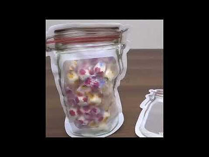 Flexi силиконови буркани за храни с разноцветни цветя - многофункционални контейнери за съхранение, кухня на ниски цени, екологични продукти, евтини аксесоари.