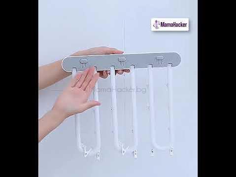 Мини закачалка Clip-n-Dry за сушене на дрехи, функционален кухненски аксесоар, органайзер за дрехи, практично решение, компактна и удобна