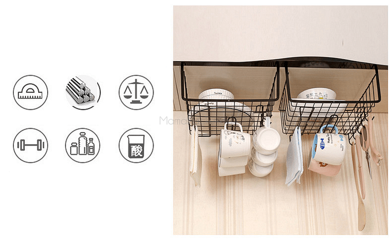 Функционална поставка Shelf Saver за шкафове, удобна организация на кухненски аксесоари и съдове | Поръчай от MamaHacker.bg