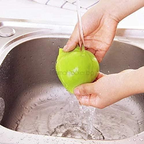GarlicEase белачка за чесън, измиване под вода, кухненски аксесоар, ниски цени, практично решение за готвене.