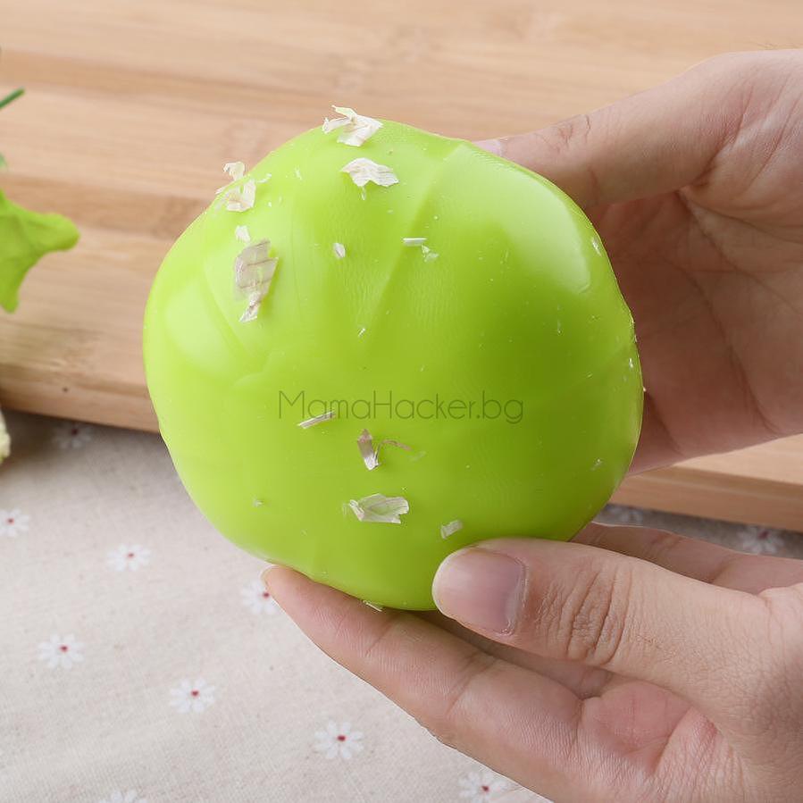 GarlicEase силиконова белачка за чесън - удобен кухненски аксесоар, безопасен, устойчив, лесен за използване, идеален за готвене.
