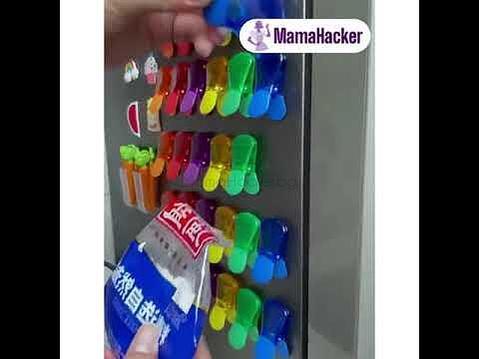 MagnetClip магнитни закачалки на хладилник в различни цветове, практични организатори за кухня, стилни аксесоари за дом, евтини кухненски помощници, онлайн пазаруване