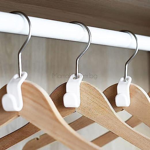 Многофункционални конектори за закачалки HangerPro, оптимизация на гардероба, спестяване на пространство, аксесоари за дома, практични решения