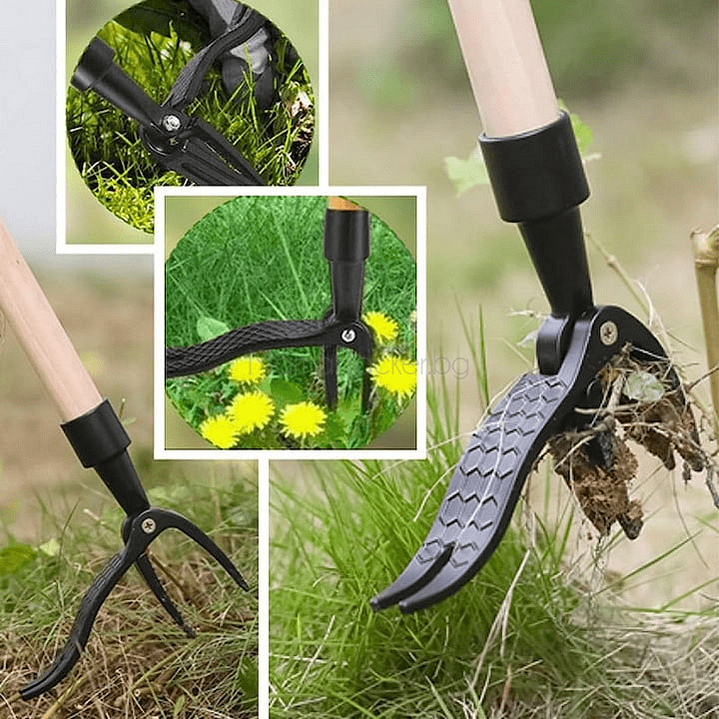Инструмент за плевене GardenClaw - иновация, градинарство, удобство, без болки в гърба, ефективно очистване на плевелите.