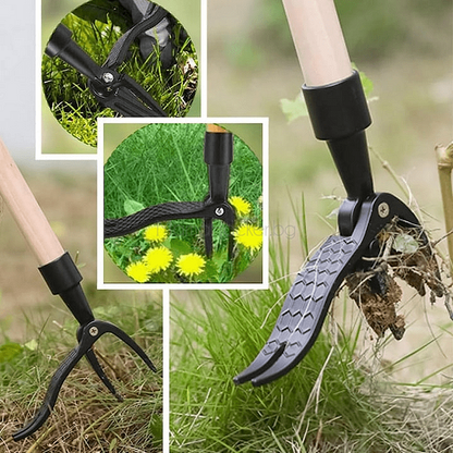Инструмент за плевене GardenClaw - иновация, градинарство, удобство, без болки в гърба, ефективно очистване на плевелите.