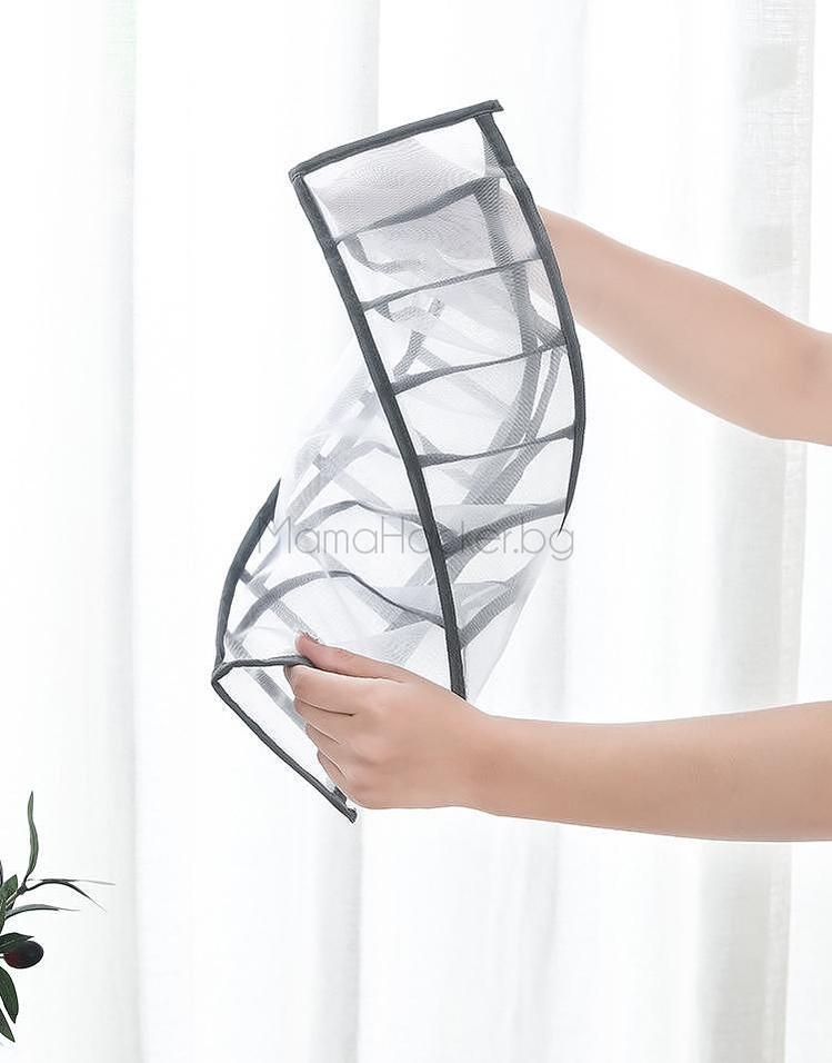 Компактен органайзер за дрехи с 9 отделения, идеален за съхранение, организация на гардероб, удобни аксесоари за дома.