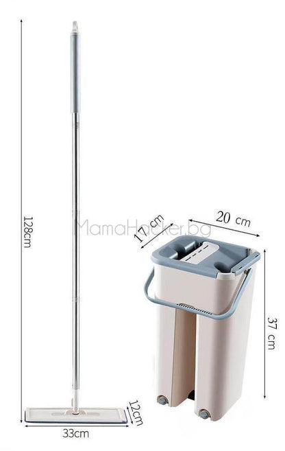 Компактен ScratchCleaninig Mop с кофа за почистване - лесно чистене на под, кухненски аксесоари, онлайн оферти, ниски цени, бърза доставка.