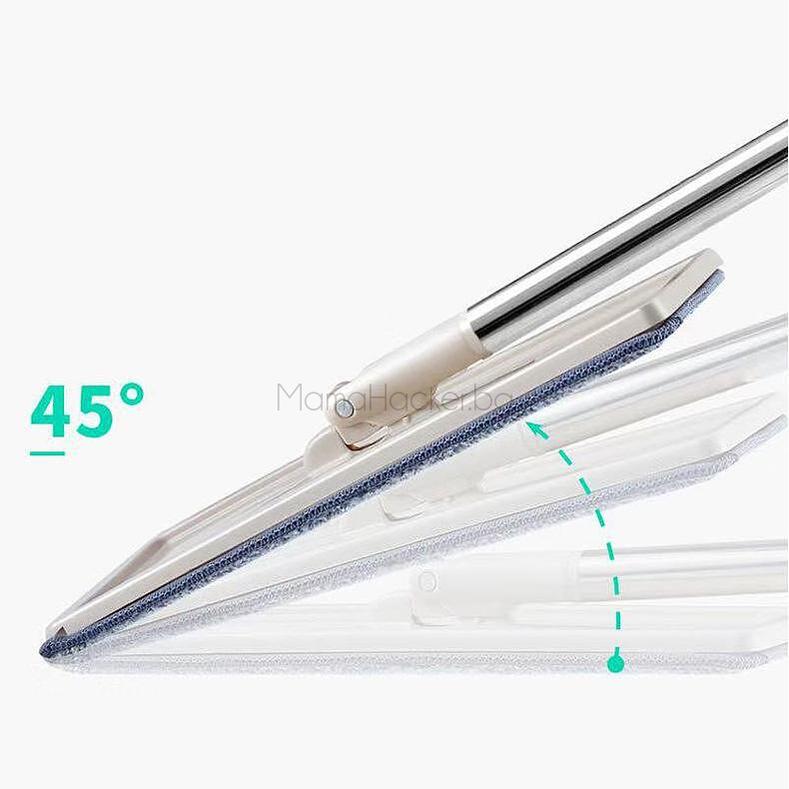 Компактен ScratchCleaning Mop с регулируема глава на 45 градуса, идеален за лесно и ефективно почистване на подове.