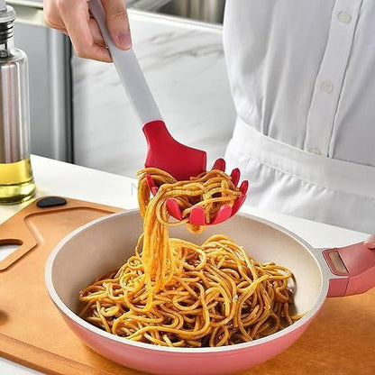 Кухненски прибори CookingEssentials, червена шпатула, готвене на спагети, многофункционални прибори, удобни аксесоари за кухня | Поръчай от MamaHacker.bg