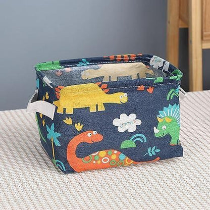 Кошница за съхранение с динозаври, цветен дизайн, уютна декорация, практичен органайзер, аксесоари за дома