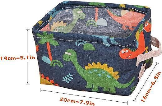 Кошница за съхранение CubeOrganizer, детска, практична с динозаври, размер 20x16x13 см, органайзер за деца, аксесоари за стая.