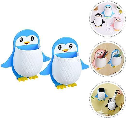 Креативна самозалепваща кутия PenguinPocket за съхранение, стилни и практични аксесоари за дома, органайзери на ниски цени