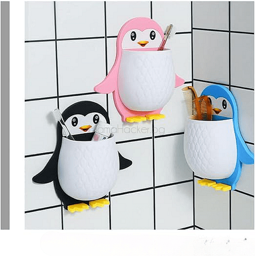 Креативни самозалепващи кутии за съхранение PenguinPocket в различни цветове, удобни органайзери за баня и кухня, стилни и функционални