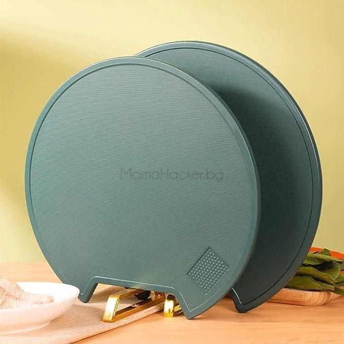 Кръгли дъски за рязане ChopEase в зелено за кухня - устойчиви материали, безопасни за здравето, практични кухненски аксесоари | Поръчай от MamaHacker.bg