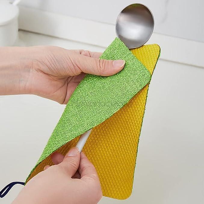 Кърпа FiberFresh с два страни за почистване, устойчива на ръжда и котлен камък в кухнята. Идеални кухненски аксесоари!