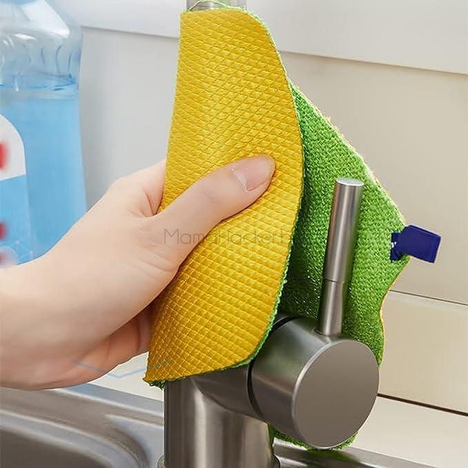 Кърпа FiberFresh - Премахва ръжда и котлен камък, идеална за кухня и баня, лесно чистене, устойчиви материали, практични аксесоари.