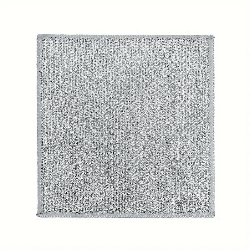 Кърпа за съдомиялни със сребриста телена мрежа, иновативен кухненски аксесоар, ефективно почистване, високо качество и дълготрайност.