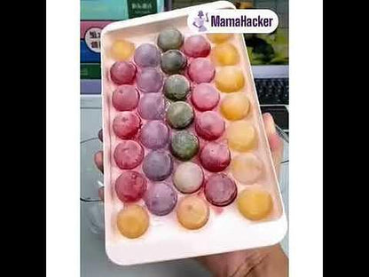 Кутия за кръгли ледени кубчета IceBalls с цветни ледчета, удобни за съхранение и освежаващи напитки | Поръчай от MamaHacker.bg